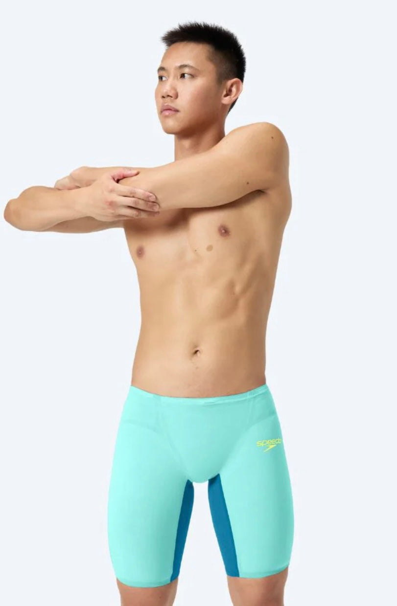 Speedo Fastskin LZR Valor Jammer Green Blue Mens Swim Shorts