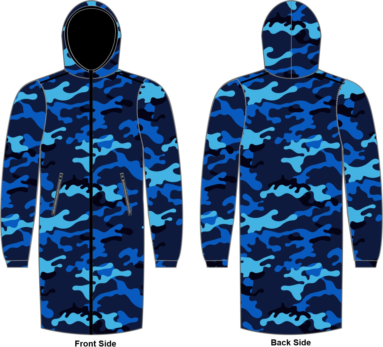 BLUE CAMO SWIMKAPE