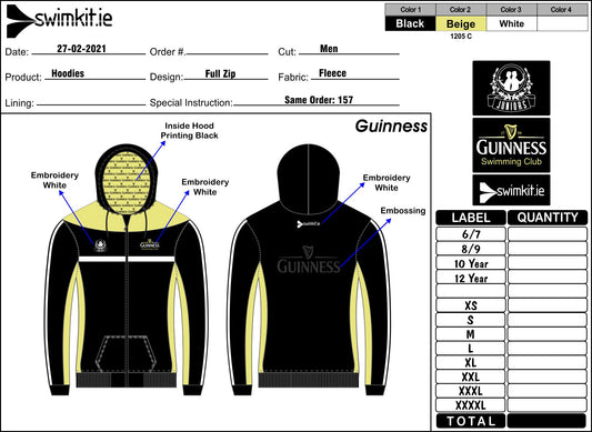 Guinness Hoodie with Zip