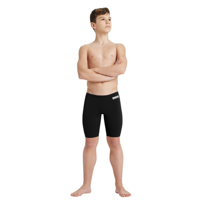 Arena Boys Swim Jammer Solid Black White 10-11